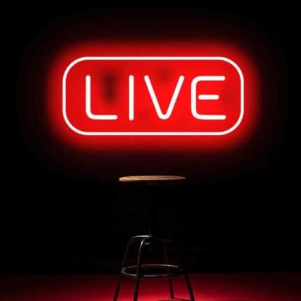 LIVE Neon Sign – Light Up Your Stream with umerusmanprinters.com